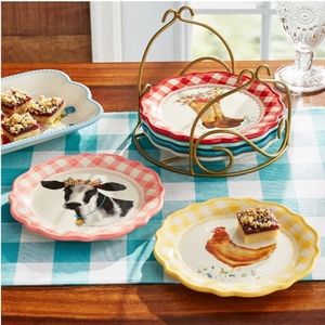 Pioneer Woman Gingham appetizer plates